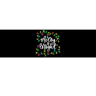 Cute Merry And Bright Christmas Lights Bumper Sticker