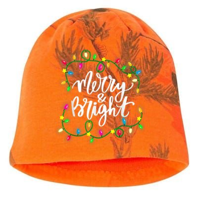 Cute Merry And Bright Christmas Lights Kati - Camo Knit Beanie