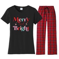 Christmas Merry And Bright Women's Flannel Pajama Set