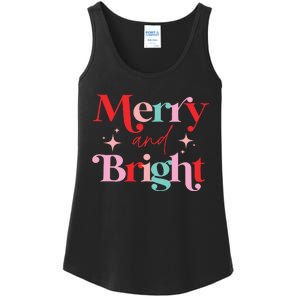 Christmas Merry And Bright Ladies Essential Tank