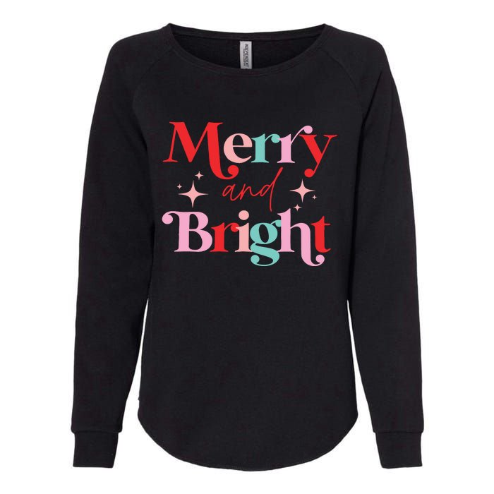 Christmas Merry And Bright Womens California Wash Sweatshirt