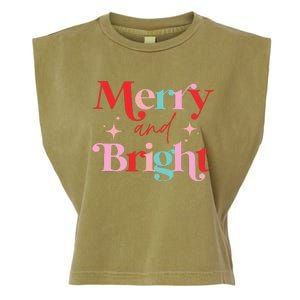 Christmas Merry And Bright Garment-Dyed Women's Muscle Tee