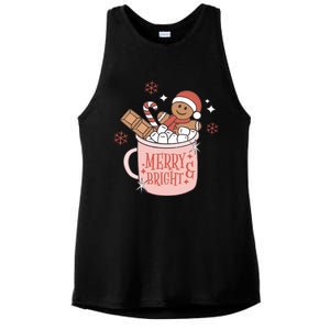 Christmas Merry And Bright Gingerbread Latte Ladies PosiCharge Tri-Blend Wicking Tank