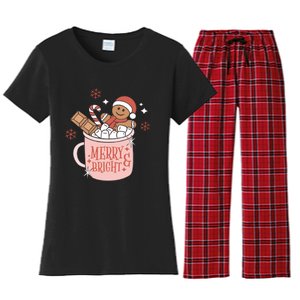 Christmas Merry And Bright Gingerbread Latte Women's Flannel Pajama Set