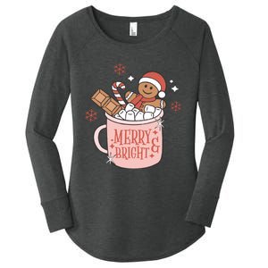 Christmas Merry And Bright Gingerbread Latte Women's Perfect Tri Tunic Long Sleeve Shirt