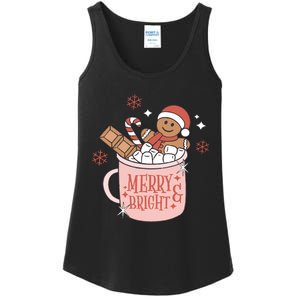 Christmas Merry And Bright Gingerbread Latte Ladies Essential Tank