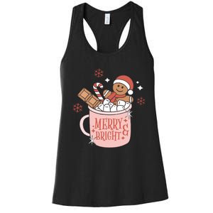 Christmas Merry And Bright Gingerbread Latte Women's Racerback Tank