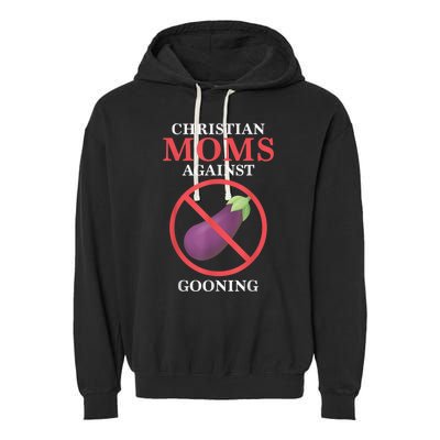 Christian Moms Against Gooning Garment-Dyed Fleece Hoodie