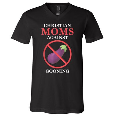 Christian Moms Against Gooning V-Neck T-Shirt