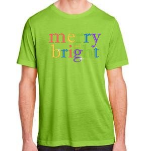 Colorful Merry And Bright Christmas Adult ChromaSoft Performance T-Shirt