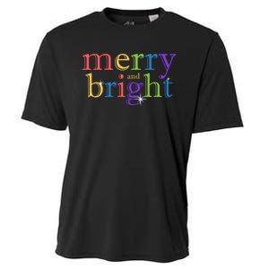 Colorful Merry And Bright Christmas Cooling Performance Crew T-Shirt