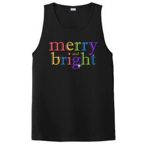 Colorful Merry And Bright Christmas PosiCharge Competitor Tank