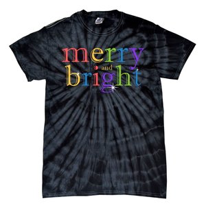 Colorful Merry And Bright Christmas Tie-Dye T-Shirt