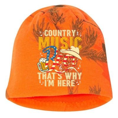 Country Music And Beer That's Why I'm Here T Funny Kati - Camo Knit Beanie