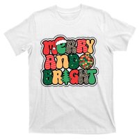 Cute Merry And Bright Christmas Xmas Tree Discoball T-Shirt