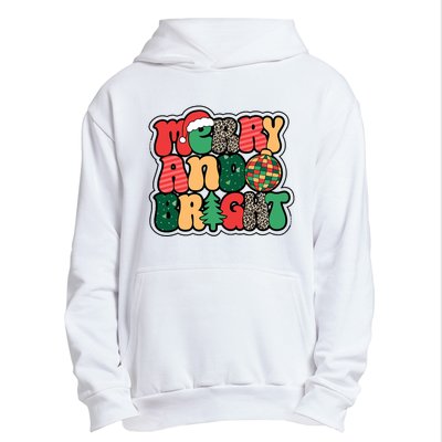 Cute Merry And Bright Christmas Xmas Tree Discoball Urban Pullover Hoodie