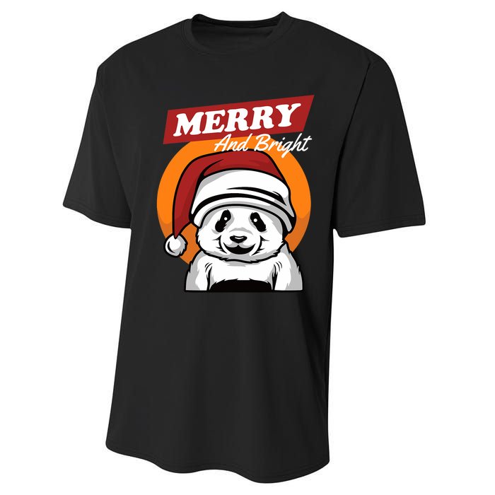 Christmas Merry And Bright Performance Sprint T-Shirt