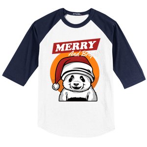 Christmas Merry And Bright Baseball Sleeve Shirt