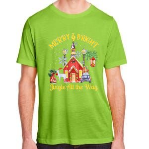 Cute Merry And Bright Jingle All The Way Colorful Christmas Adult ChromaSoft Performance T-Shirt