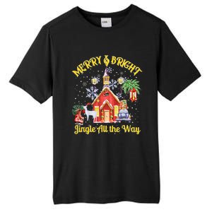 Cute Merry And Bright Jingle All The Way Colorful Christmas Tall Fusion ChromaSoft Performance T-Shirt