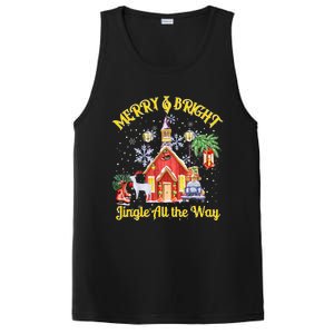 Cute Merry And Bright Jingle All The Way Colorful Christmas PosiCharge Competitor Tank