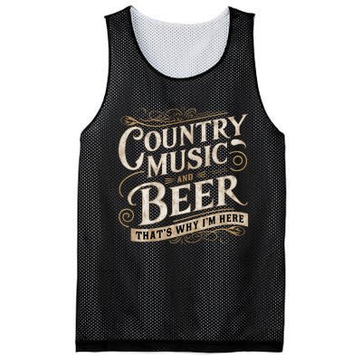 Country Music And Beer ThatS Why IM Here Mesh Reversible Basketball Jersey Tank