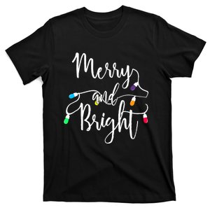 Cute Merry And Bright Christmas Lights T-Shirt