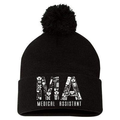 Certified Medical Assistant Cma Pom Pom 12in Knit Beanie