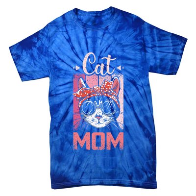 Cat Mom And Mom Cat With Cat Mother And Best Cat Mom Ever Cool Gift Tie-Dye T-Shirt