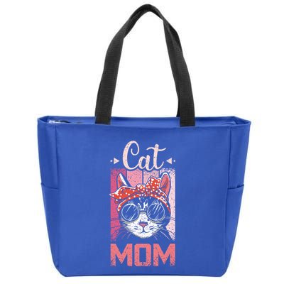 Cat Mom And Mom Cat With Cat Mother And Best Cat Mom Ever Cool Gift Zip Tote Bag