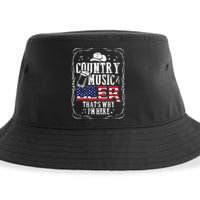 Country Music and Beer That's Why I'm Here Funny Sustainable Bucket Hat