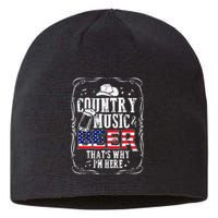 Country Music and Beer That's Why I'm Here Funny Sustainable Beanie