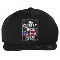 Country Music and Beer That's Why I'm Here Funny Wool Snapback Cap