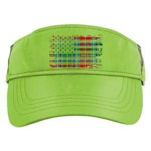 Clan Muirhead American Flag Scottish Tartan Gift Adult Drive Performance Visor