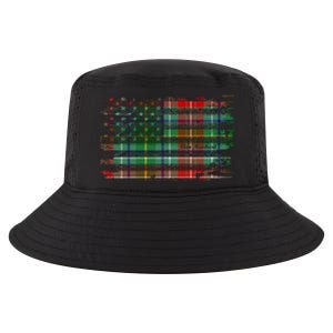 Clan Muirhead American Flag Scottish Tartan Gift Cool Comfort Performance Bucket Hat