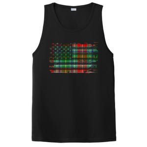 Clan Muirhead American Flag Scottish Tartan Gift PosiCharge Competitor Tank