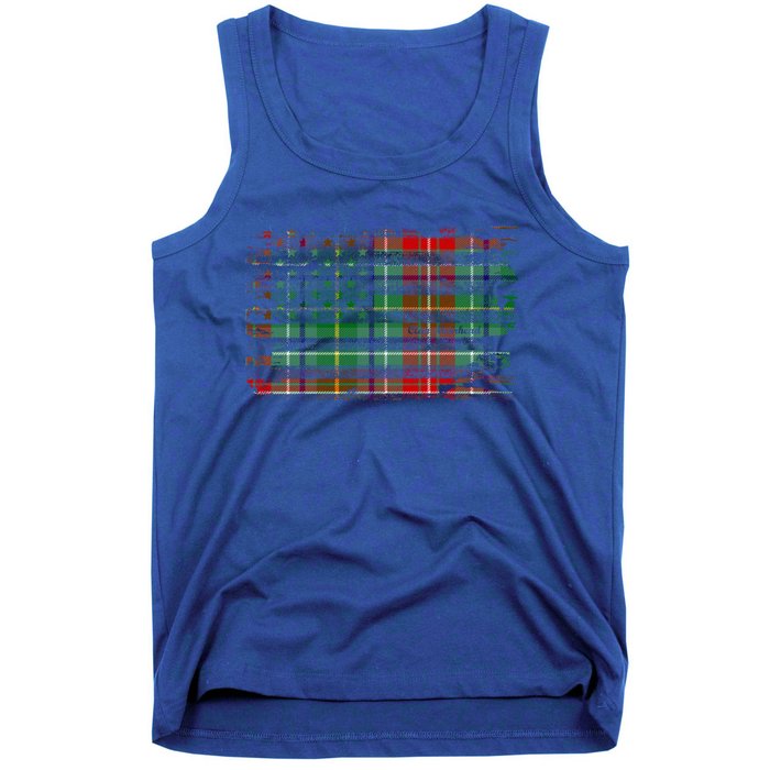 Clan Muirhead American Flag Scottish Tartan Gift Tank Top