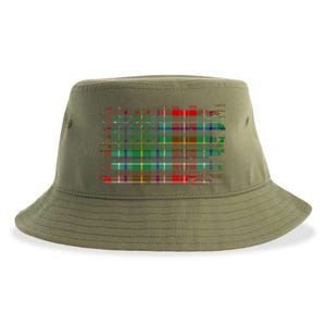 Clan Muirhead American Flag Scottish Tartan Gift Sustainable Bucket Hat