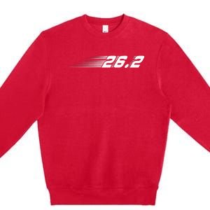 Cool Marathon Art  Marathoner Running 26.2 Finisher Premium Crewneck Sweatshirt