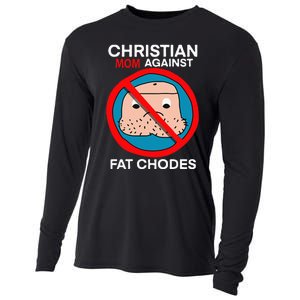 Christian Mom Against Fat Chodes Funny Jesus Cooling Performance Long Sleeve Crew