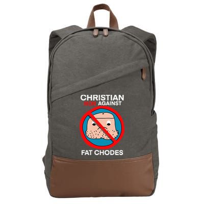 Christian Mom Against Fat Chodes Funny Jesus Cotton Canvas Backpack