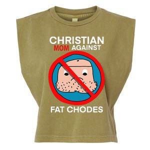 Christian Mom Against Fat Chodes Funny Jesus Garment-Dyed Women's Muscle Tee