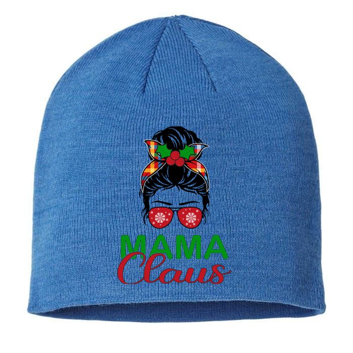 Cute Messy Bun Christmas Mama Claus Gift Sustainable Beanie