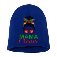 Cute Messy Bun Christmas Mama Claus Gift Short Acrylic Beanie