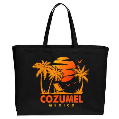 COZUMEL Mexico Beach Vacation Spring Break Honeymoon Vintage Cotton Canvas Jumbo Tote