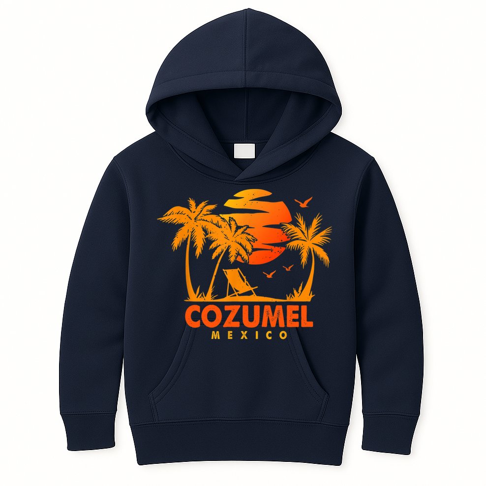 COZUMEL Mexico Beach Vacation Spring Break Honeymoon Vintage Kids Hoodie