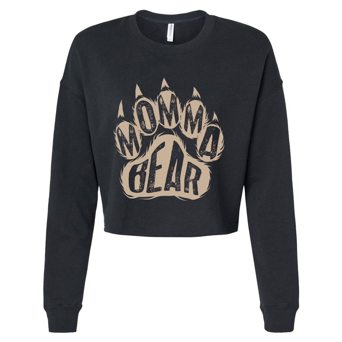 Cool Momma Bear Funny Wild Animal Lover Mothers Day Gift Cropped Pullover Crew