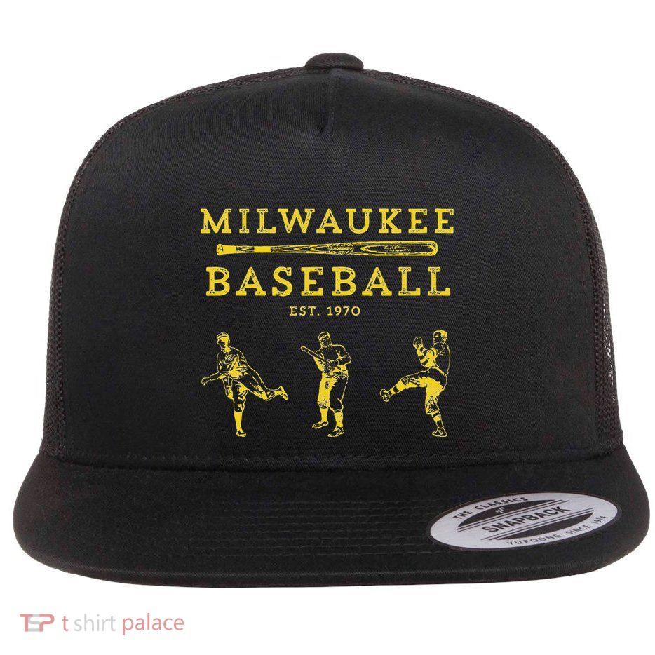 Classic Milwaukee Baseball Fan Retro Flat Bill Trucker Hat
