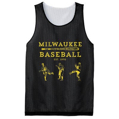 Classic Milwaukee Baseball Fan Retro Mesh Reversible Basketball Jersey Tank