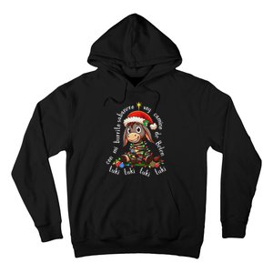 Con Mi Burrito Sabanero Mexican Tuki Tuki Donkey Latino Xmas Hoodie